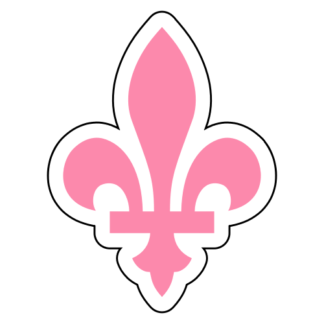 Québec Fleur De Lys Sticker (Pink)